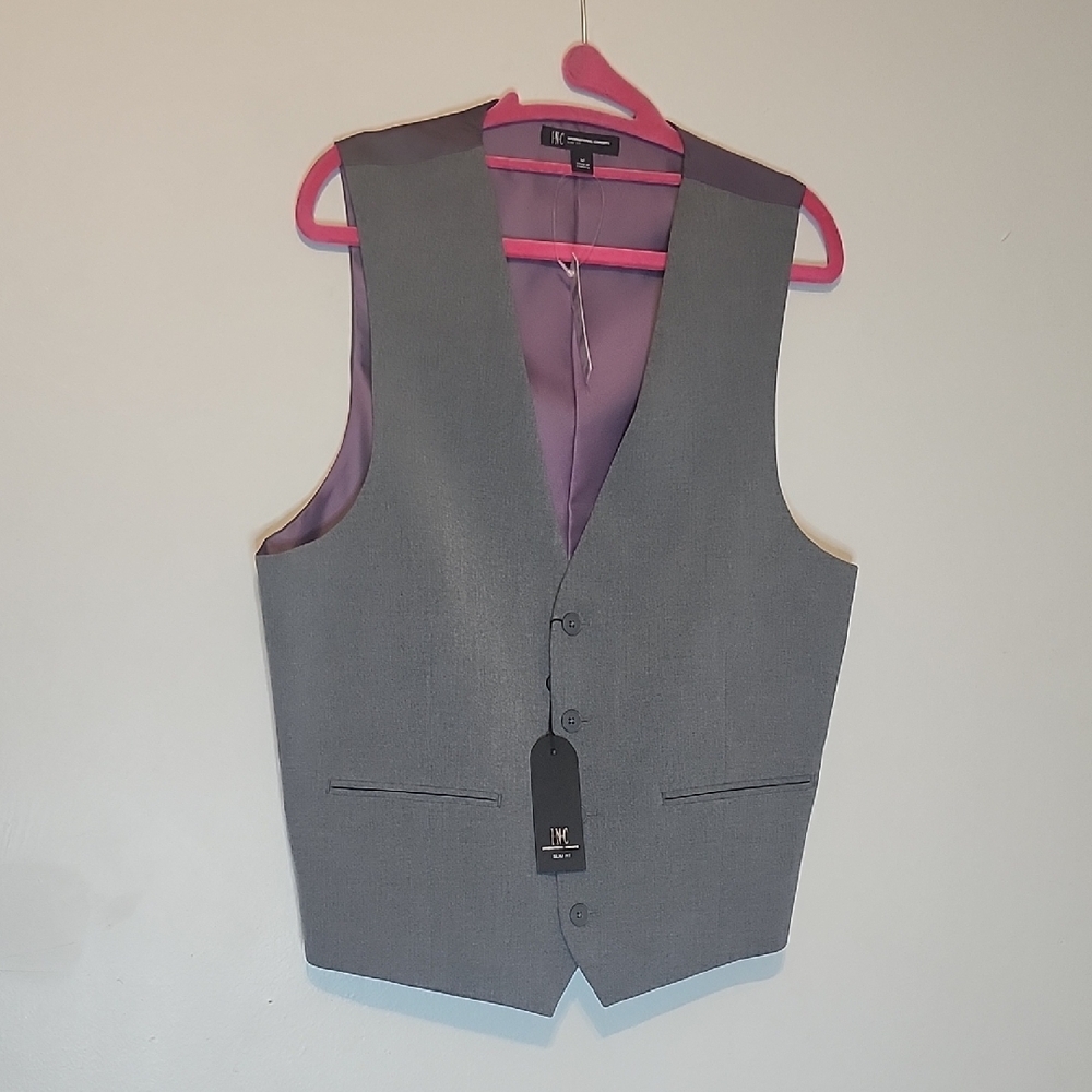 Men's Gray Vest by NY Collection